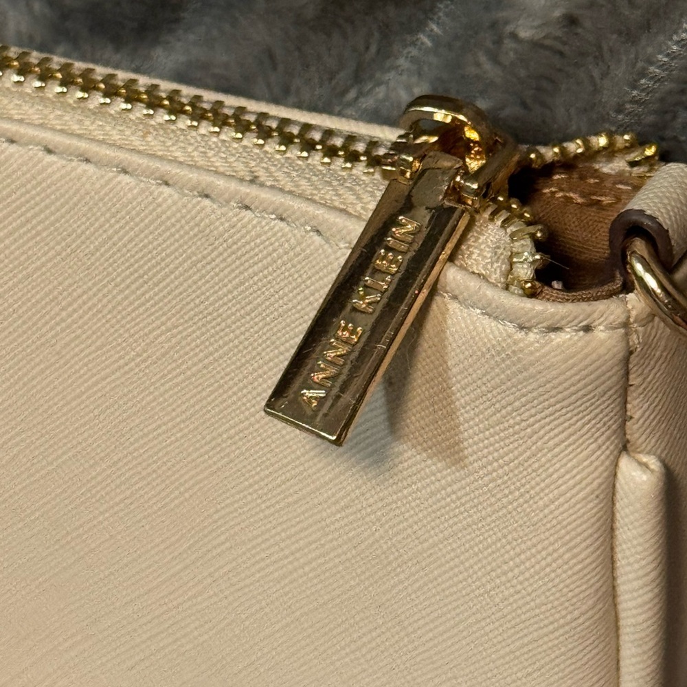 Anne Klein Cream Chain Shoulder Bag - Picture 6 of 12